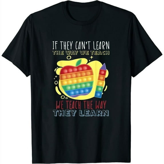 Womens We Teach The Way They Learn Institution School T-Shirt Black 3X-Large