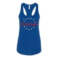 thumbnail image 1 of Womens We The People Betsy Ross American Flag 13 Stars USA Patriotic Racerback Tank Top-Royal-small, 1 of 4