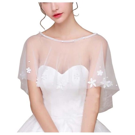 Womens Wedding Cape Bridal Wrap Lace Bridal Shawls, H