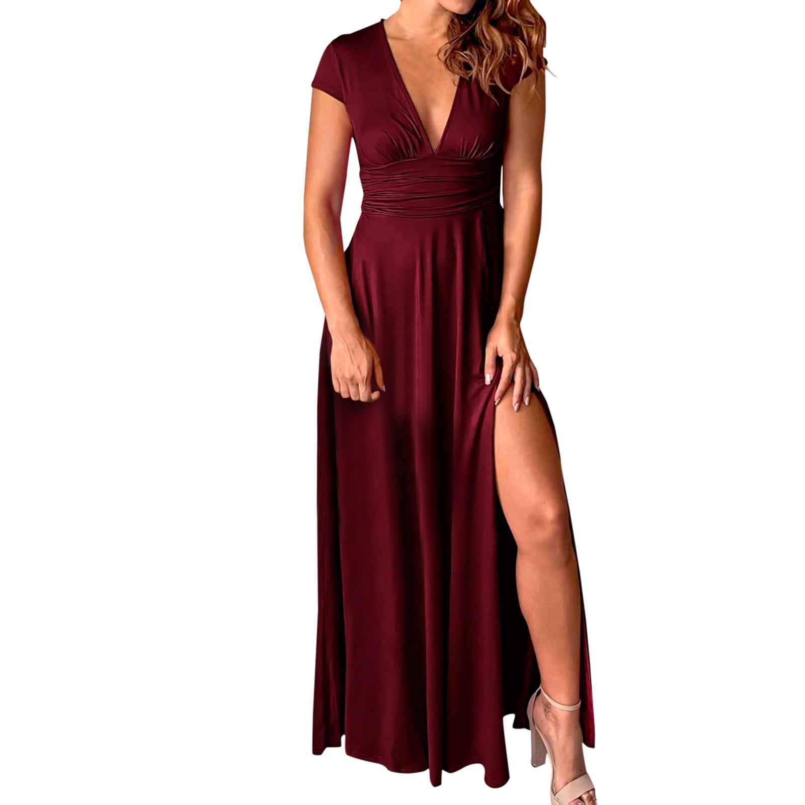 Amazon.com: Women's Wedding Guest Dresses Casual V Neck