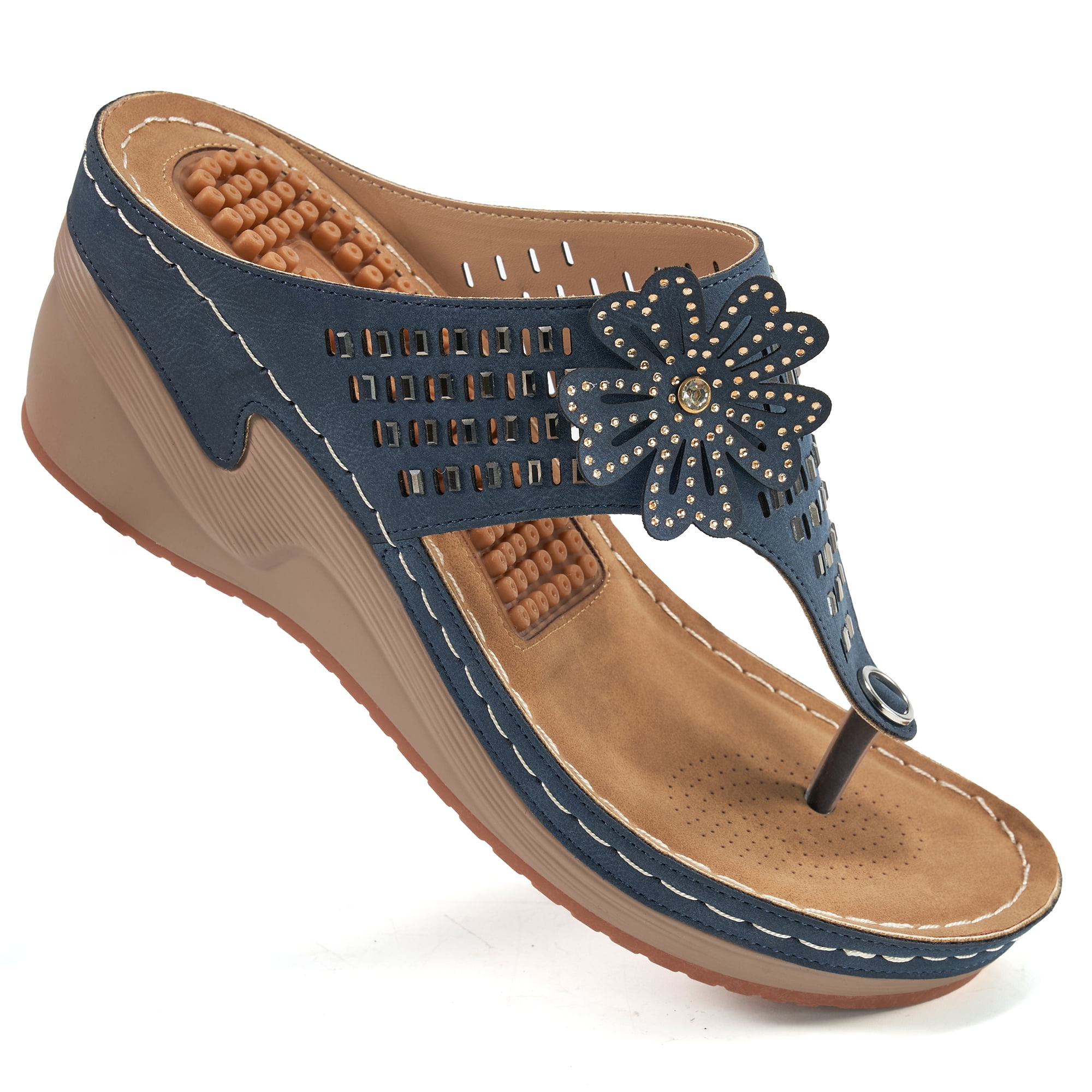 Womens Wedge Flip Flops Sandals Summer Massage Togo Ubuy