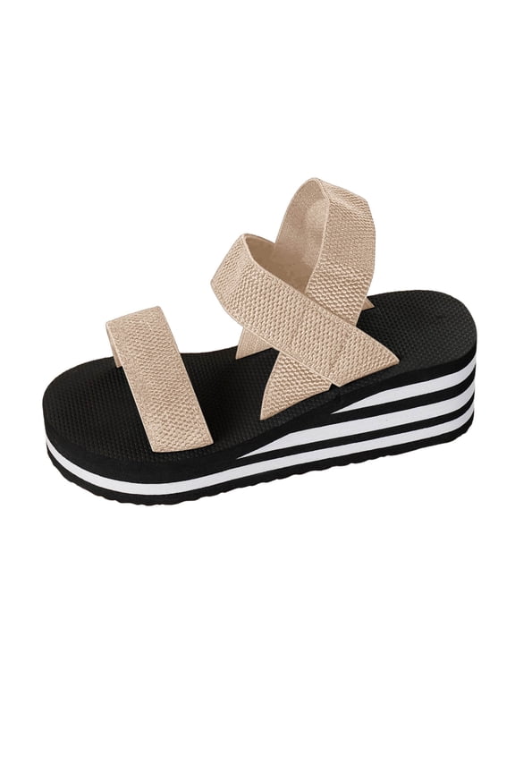 Womens Wedge Sandals Black Relaxed Fit Lightweight Square-Toe Wedge Heels Womens Slippers Size 10 Ankle Buckle Studded Fashion Sandals for Summer