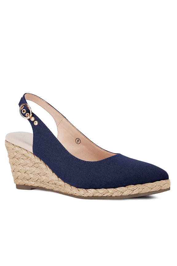 Womens Wedge Sandals Espadrilles Closed Toe Slingback Buckle Strap Comfortable Casual Summer Wedges Shoes