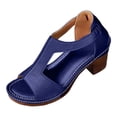 thumbnail image 1 of Womens Wedge Sandals Heels Lightweight Casual Open Toe Minimalist Womens House Shoes Platform Ankle Strap Summer Dress Shoes, 1 of 9