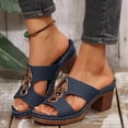 thumbnail image 1 of Womens Wedge Sandals Walking Sandals Women Women's Sandals Block Heel Sandals for Women 2026 Summer Open Toe Chunky Platform Wedges Non-Slip Casual Hollow Out Lightweight Shoes Blue 7, 1 of 5
