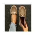 thumbnail image 1 of Womens Wedge Slip-On Loafer Shoes Flat Round Toe, Low Heel, Soft Bottom, 1 of 9