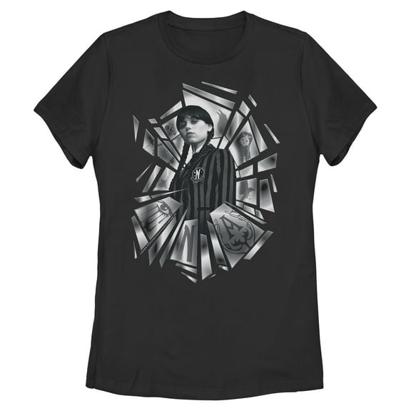 Womens Wednesday Broken Glass T Shirt