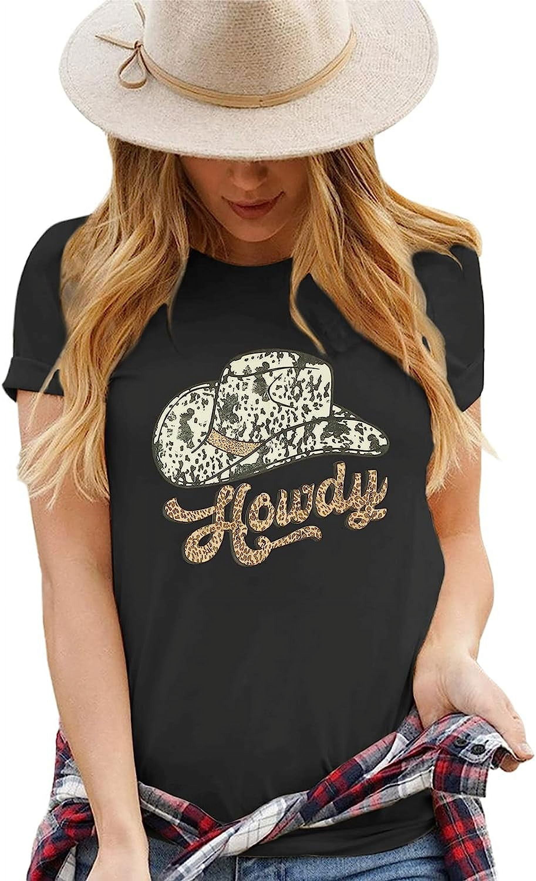 Womens Western Graphic Shirts Vintage Cowgirl Country T-Shirts Casual ...