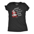 thumbnail image 1 of Womens When You've Really Been Bad T Shirt Funny Xmas Santa Pooping Joke Tee for Ladies Womens Graphic Tees, 1 of 7
