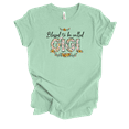 thumbnail image 1 of Womens Whimsical Floral Blessed To Be Mother's Day Ladies Mint Short Sleeve T-Shirt-Gigi-XX-Large, 1 of 1