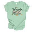 thumbnail image 1 of Womens Whimsical Floral Blessed To Be Mother's Day Ladies Mint Short Sleeve T-Shirt-Mom-XX-Large, 1 of 1