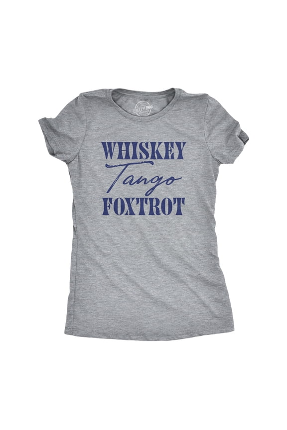 Womens Whiskey Tango Foxtrot T Shirt Funny WTF Phonetic Alphabet Tee for Ladies Womens Graphic Tees
