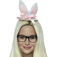thumbnail image 1 of Womens White Bunny Ears Bow Headband Costume Accessory, 1 of 2