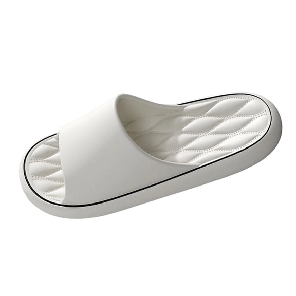 Womens White Cloud Slides | Lightweight EVA Slides for Women with Quilted Comfort | Indoor Outdoor House Slippers Waterproof Easy Clean,Size 40