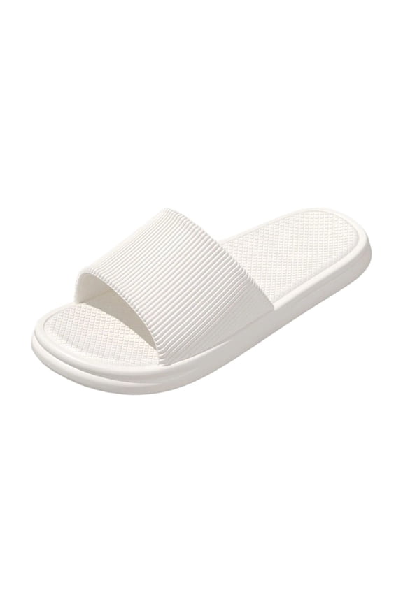 Womens White Cloud Slides - Ultra Soft EVA Foam Sandals, Non-Slip House Slippers for Shower, Indoor, Outdoor & Travel,Size 40