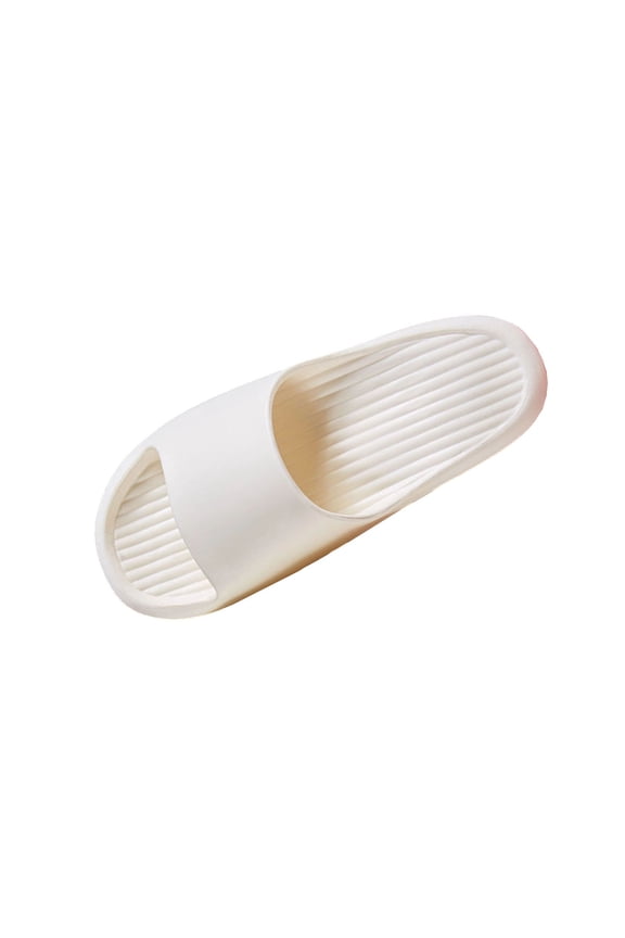 Womens White EVA Cloud Slides - Lightweight Non Slip Waterproof Quick Dry Recovery Sandals with Arch Support for Pool Beach Shower,Size 36-37