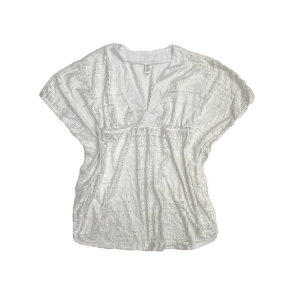 Womens White Lace Swim Suit Cover Up Dress X-Large