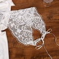thumbnail image 1 of Womens White Lace Triangular Headband Adding Sweetness to Any Look Perfect for Daily Wear, 1 of 8