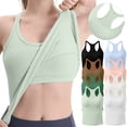 thumbnail image 1 of Womens White Tank Top , Tank Tops with Bra , White Fitted Top Ribbed Workout Short Racerback Tank Tops For Women With Built In Bra, 1 of 6