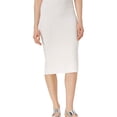 thumbnail image 1 of Womens White Textured Below The Knee Pencil Wear To Work Skirt Size: XS, 1 of 2