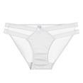 thumbnail image 1 of Womens White Thong Underwear - Low Rise Cheeky Panties, Tagless Breathable Mesh for Everyday Wear, Basic Comfort in White, Medium & Large,Size L, 1 of 2