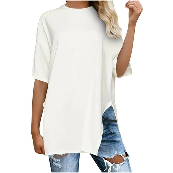 Womens White Tunic Tops Dressy Casual Black Blouses for Women Dressy Casual Long Dress Shirts to Wear with Leggings Summer Tees for Women 2025 Previous Orders