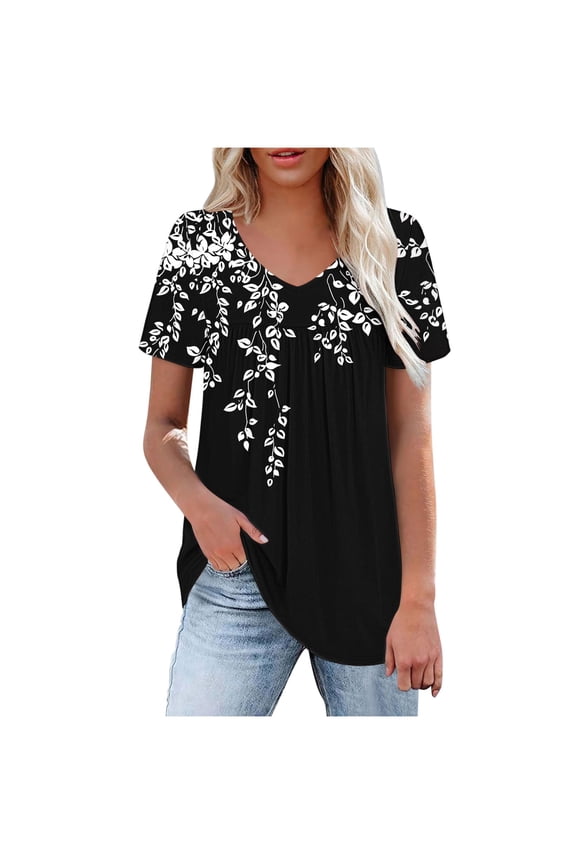 Womens White Tunic Tops Dressy Casual Tshirts Shirts Graphic Funny Black Tees Slim Fit
