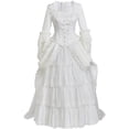 thumbnail image 1 of Womens White Victorian Dress Set Musical Outfit, 1 of 9
