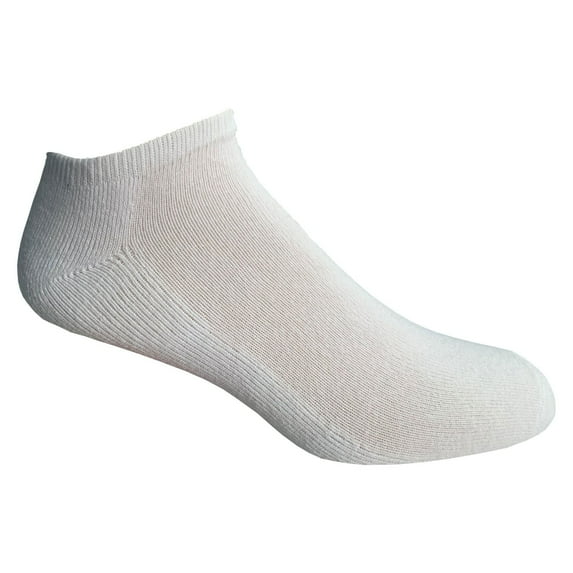 Womens Wholesale Cotton No Show Sport Socks - White Sport Ankle Socks For Women - 9-11 - 24 Pack