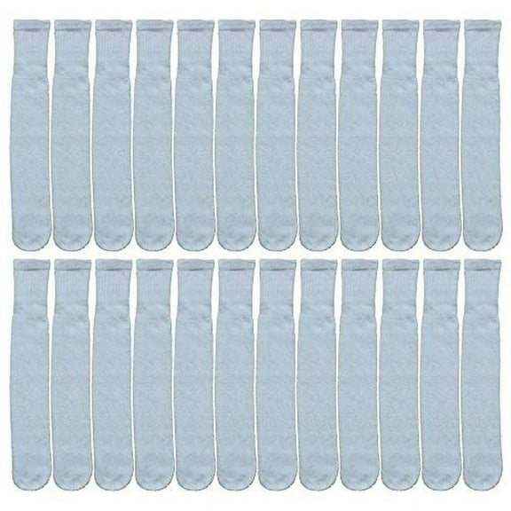 Womens Wholesale Cotton Tube Socks - White USA Tube Socks For Women - 9-11 - 24 Pack