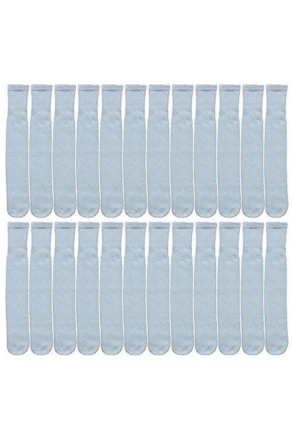 Womens Wholesale Cotton Tube Socks - White USA Tube Socks For Women - 9-11 - 24 Pack