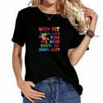 thumbnail image 1 of Womens Why Fit In When You Were Born To Stand Out Autism Awareness T-Shirt, 1 of 5