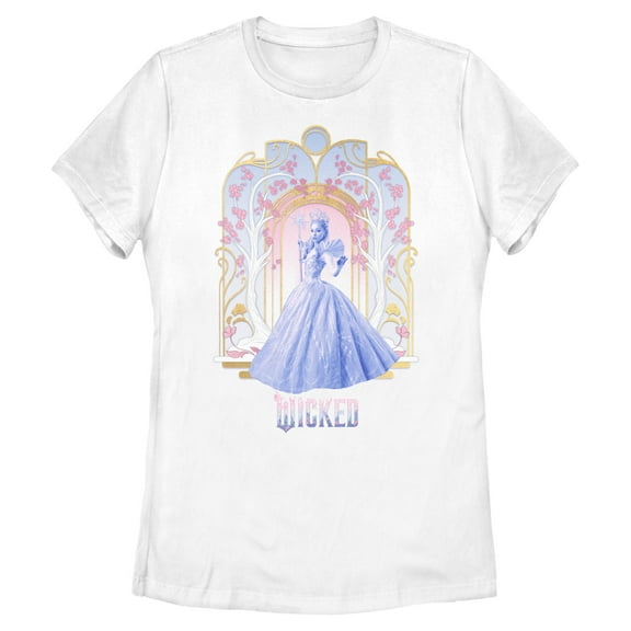 Womens Wicked: For Good Glinda Flowers and Trees T Shirt