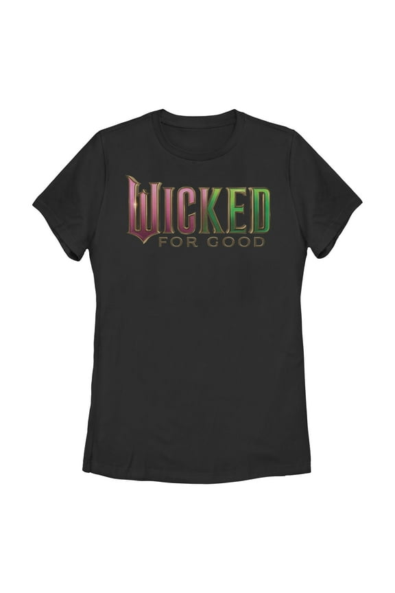 Womens Wicked: For Good Official Pink and Green Logo T Shirt