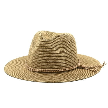Womens Wide Brim Sun Hat Summer Beach Straw Sun Hat for Women UPF 50+ for Travel