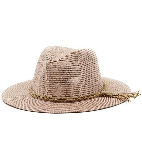 Womens Wide Brim Sun Hat Summer Beach Straw Sun Hat for Women UPF 50  for Travel