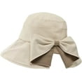 thumbnail image 1 of Womens Wide Brim Sun Hats UPF50+ UV Packable Beach Hat Summer Bow Decoration Bucket Cap for Travel, 1 of 7