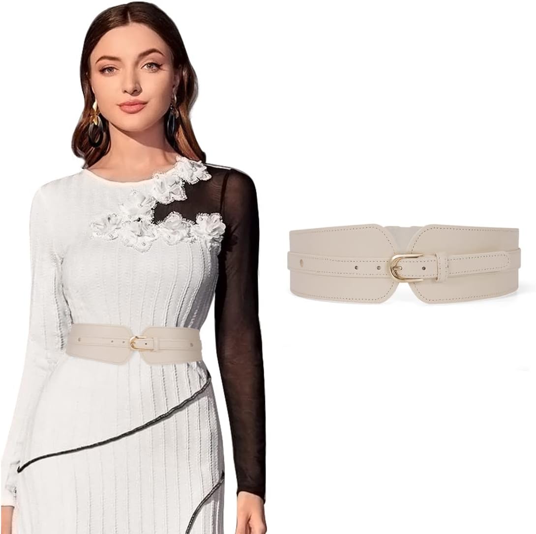Womens Wide Elastic Waist Belt for Dress Ladies Stretch  display picture 1