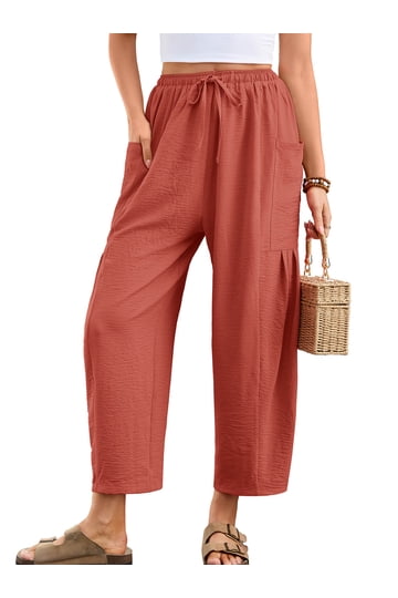 High Waisted Red Pants