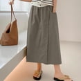 thumbnail image 1 of Womens Wide Leg Culottes Wrap Skirted Capris Pants High Waisted Summer Flowy Dress Casual Trousers with Pockets Green L, 1 of 6