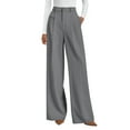 thumbnail image 1 of Womens Wide Leg Dressy Pants 2025 Business Casual Work Pants High Waisted Slacks Trousers Gray M, 1 of 5