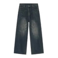 thumbnail image 1 of Womens Wide Leg High Waisted Denim Jeans with Pockets Casual Loose Fit Trousers for Everyday Wear Durable Comfortable, 1 of 6