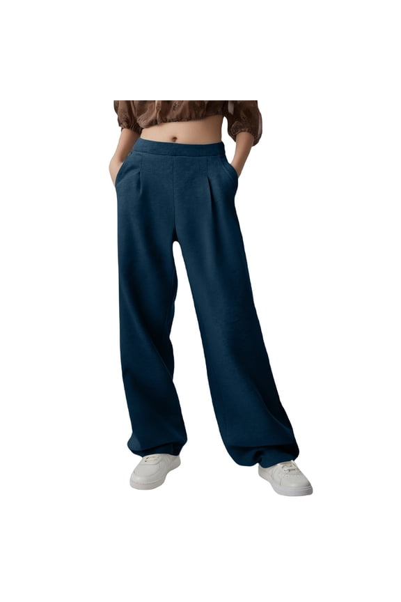 Womens Wide-Leg Loose Straight Sweatpants Loose Fitted High Waisted Athletic Stretch Baggy Trouser Put On Strech Workout Running Yoga Pants with Pockets