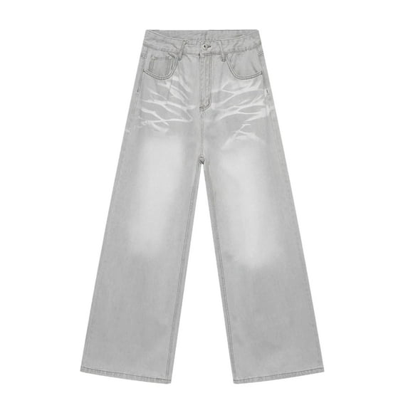 Womens Wide Leg Non Stretch Denim Jeans with Pockets Casual Everyday Loose Fit Durable Versatile Fashionable All Day