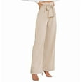 thumbnail image 1 of Womens Wide Leg Palazzo Pants Belted High Waisted Business Casual Flowy Long Trousers with Pockets  M, 1 of 6
