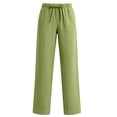 thumbnail image 1 of Womens Wide Leg Pants Casual Flowy Crepe Trousers Free Relaxed Fit Work Business with Pockets, 1 of 9