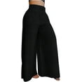 thumbnail image 1 of Womens Wide Leg Pants Casual Trendy Simple Solid Color Versatile Temperament High Waist Pant Loose Slimming Drapey Trousers, 1 of 8