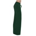 thumbnail image 1 of Womens Wide Leg Pants, Plus Size Cargo Sweatpants Lightweight Outdoor Travel Pants Relaxed Fit Workwear with Pockets & Drawstring, Green (Slanted Pocket), 2X-Large, 1 of 9