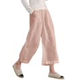 thumbnail image 1 of Womens Wide Leg Pants Yoga Capris Culottes With Pockets Tummy Loose Pants For Workout, 1 of 4