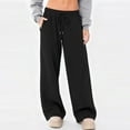 thumbnail image 1 of Womens Wide Leg Sweatpants Baggy Barrel Pants Low Waist Drawstring Joggers Fall Winter Casual Lounge Wear 2026 Coffee 2XL, 1 of 6